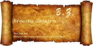 Broczky Zelmira névjegykártya